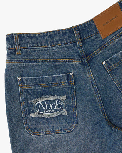 Basic Straight Jeans Dirty Wash