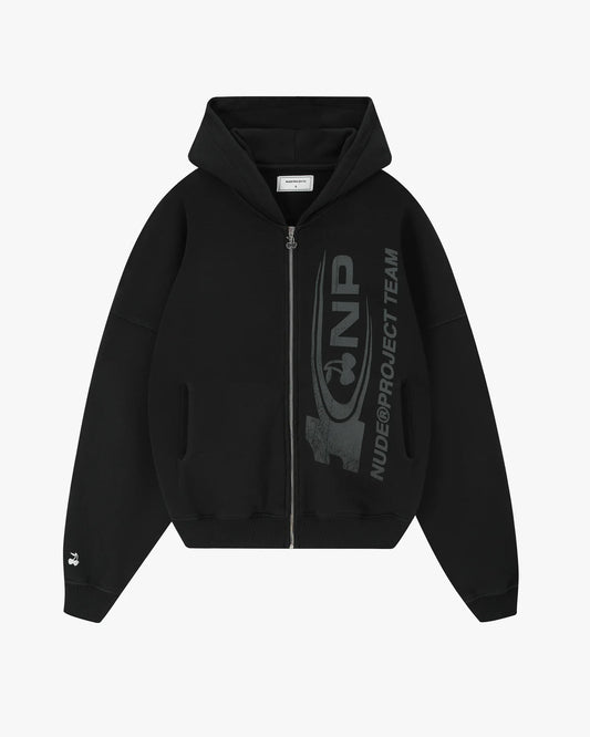 Ayrton Zip-Up Hoodie Black