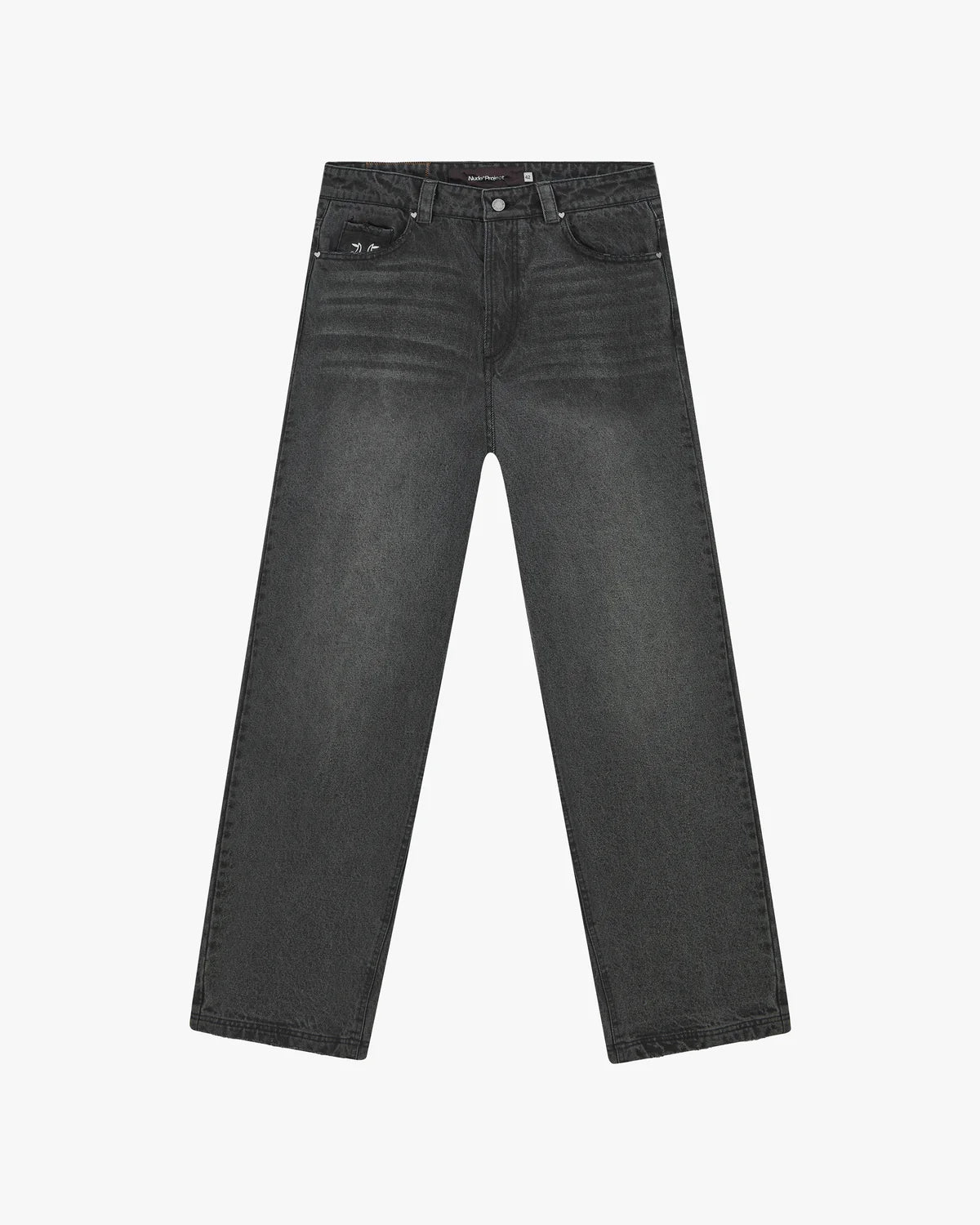 Basic Straight Jeans Black-Black