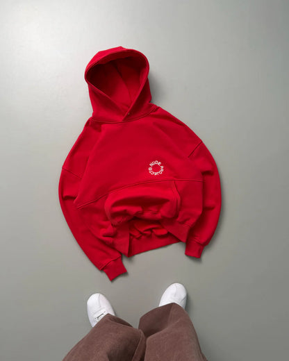 Kory Boxy Hoodie Red