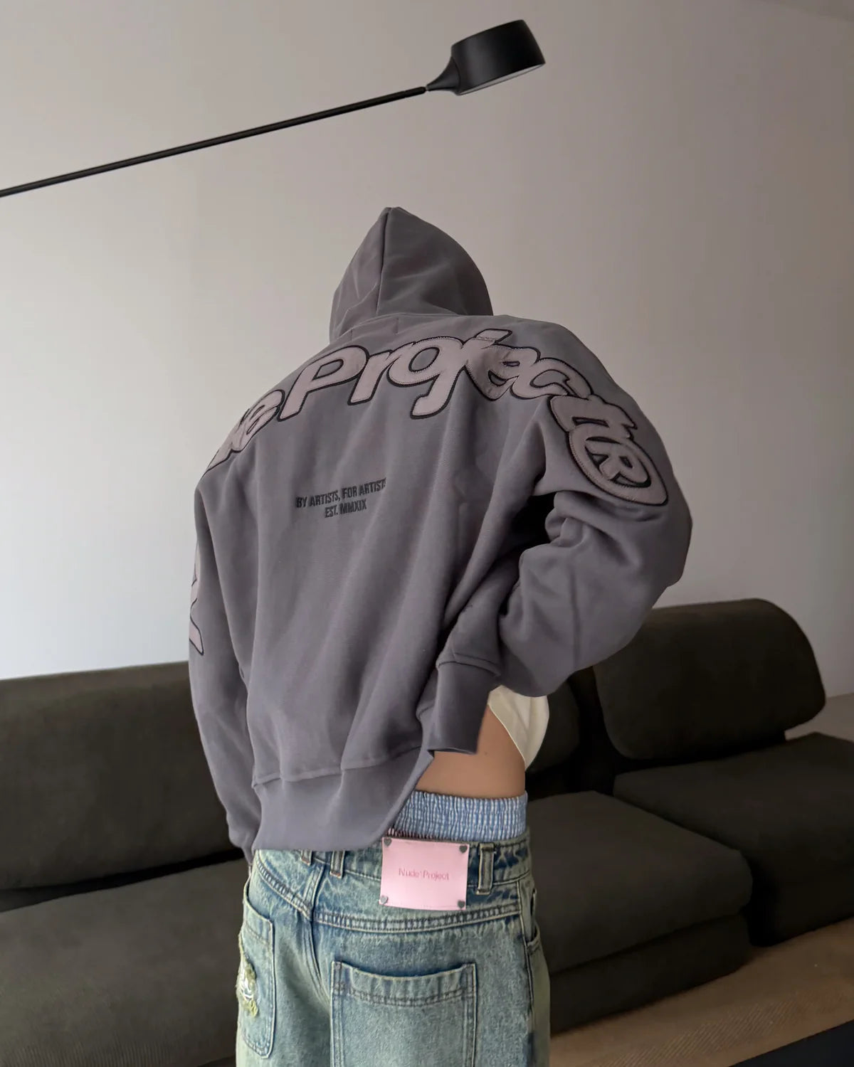 Beast Zip-Up Hoodie Ash