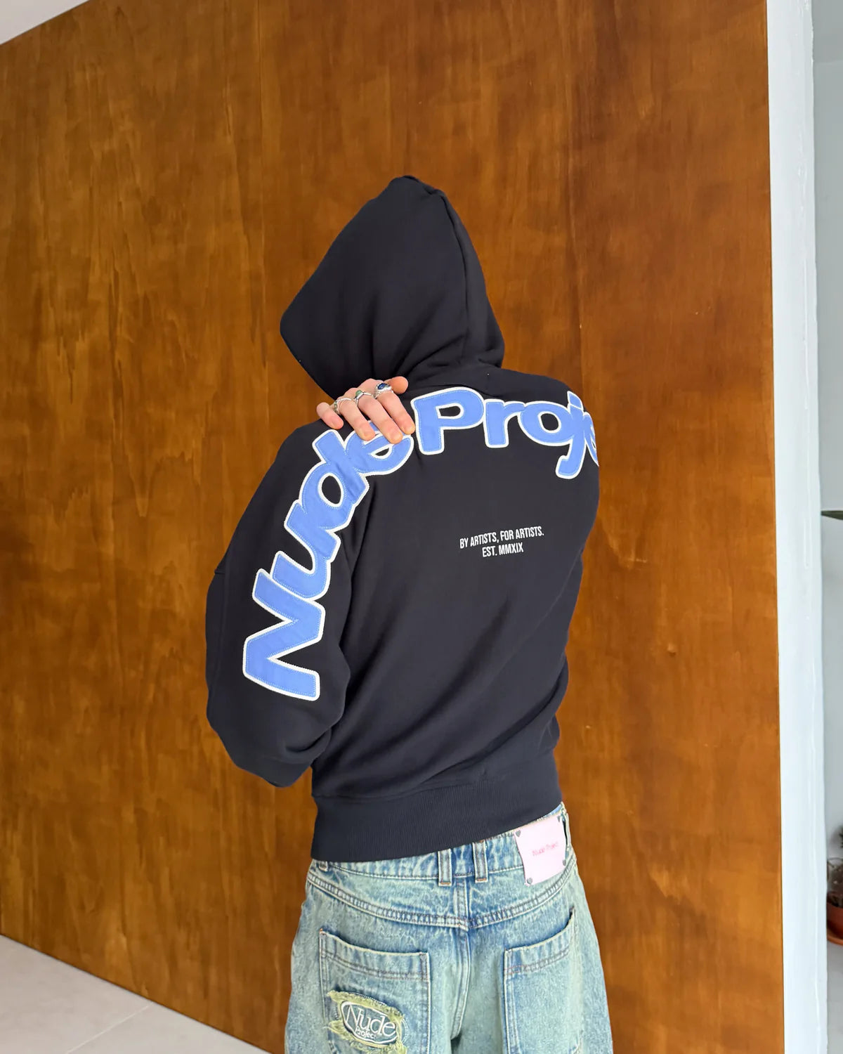 Beast Zip-up Hoodie Black/Blue