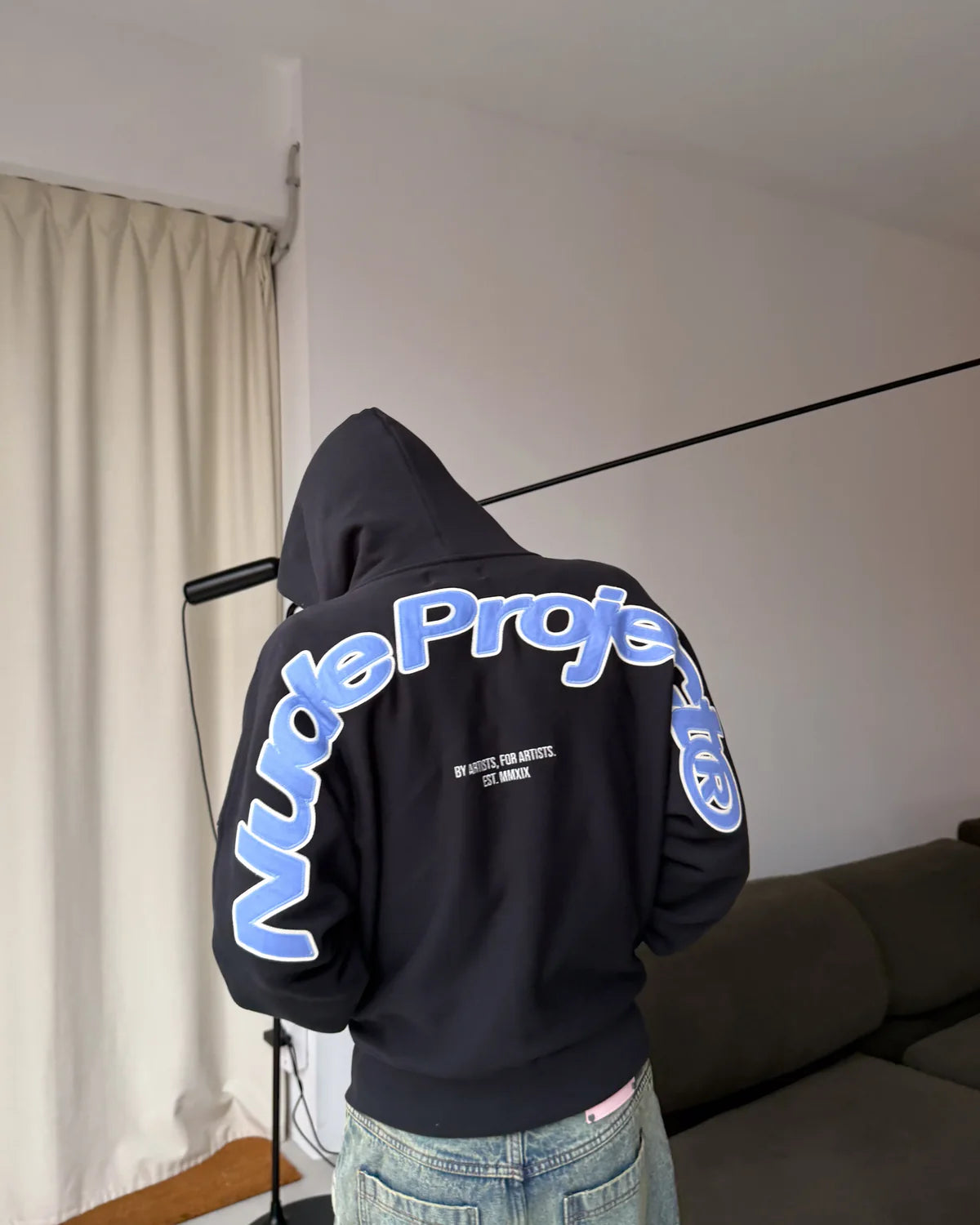 Beast Zip-up Hoodie Black/Blue