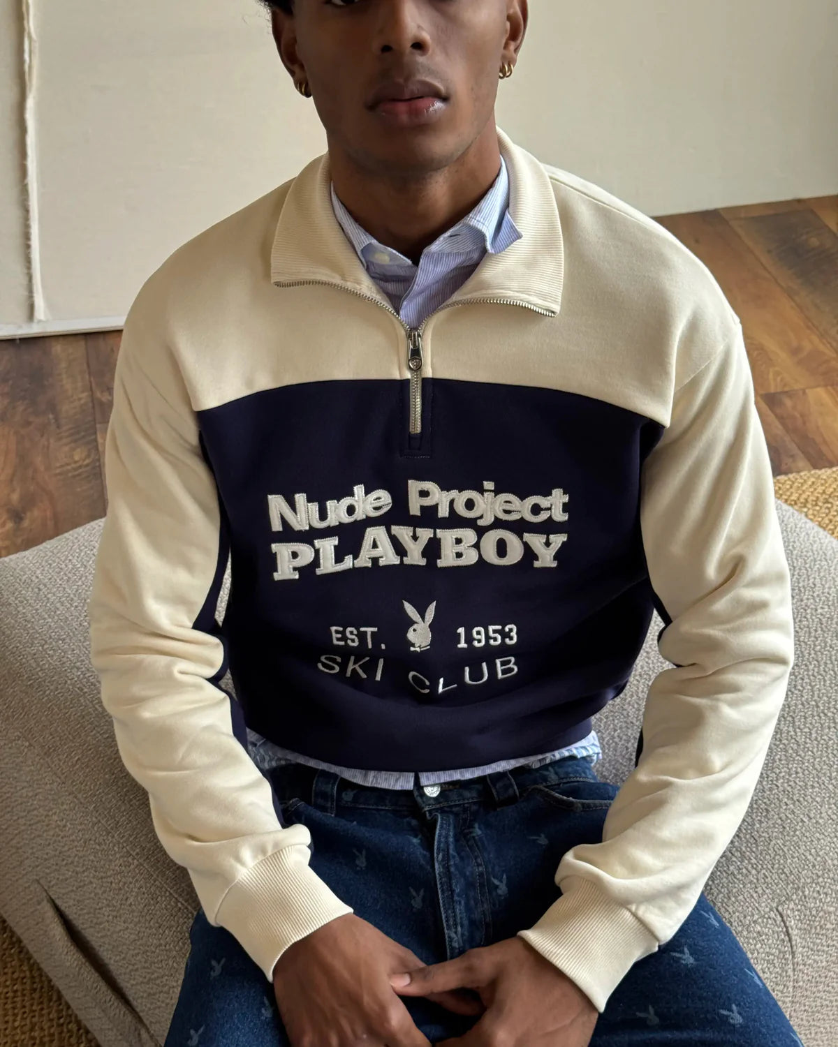 Ski Club Quarter-Zip Navy