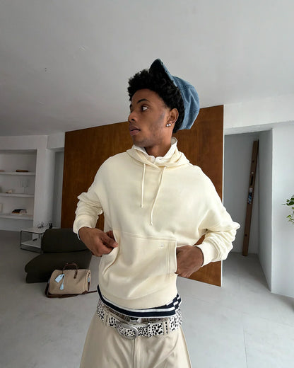 Marble Hoodie Marshmallow