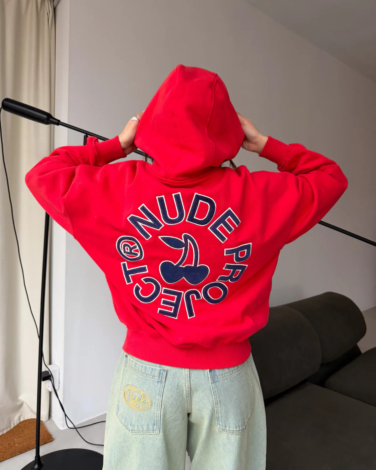 Kory Boxy Hoodie Red