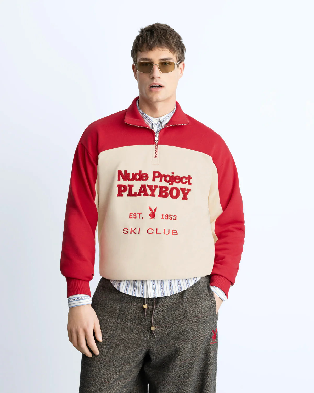 Ski Club Quarter-Zip Red