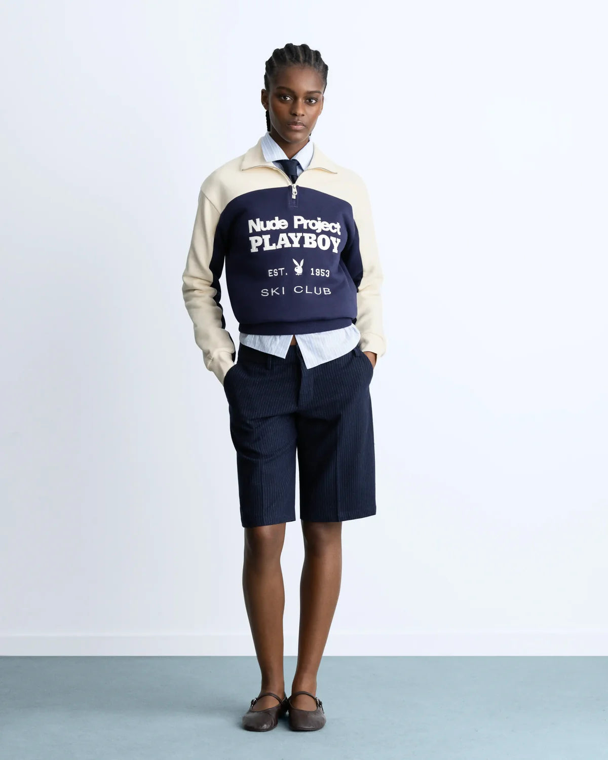 Ski Club Quarter-Zip Navy