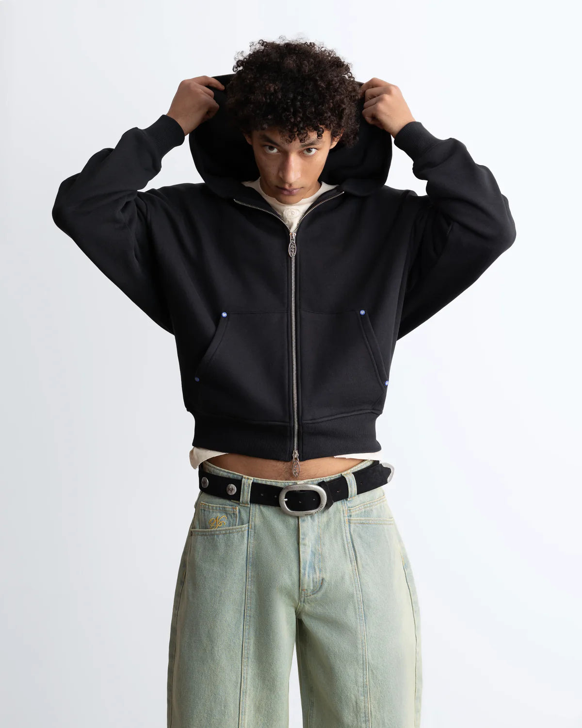 Beast Zip-up Hoodie Black/Blue