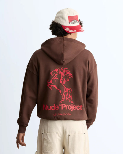 Winning Horse Hoodie Brown