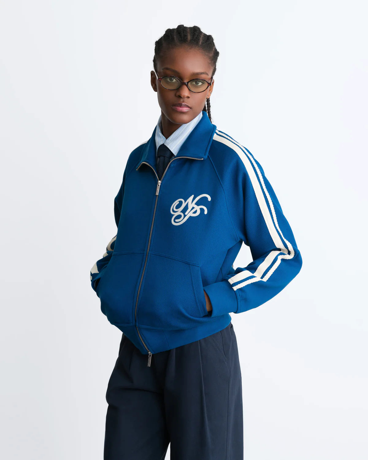 Ying-Yang Zip-Up Navy