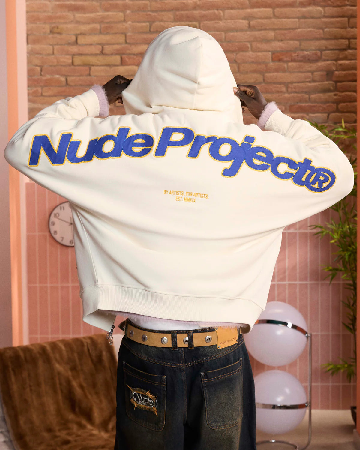 Beast Zip-Up Hoodie Marshmallow