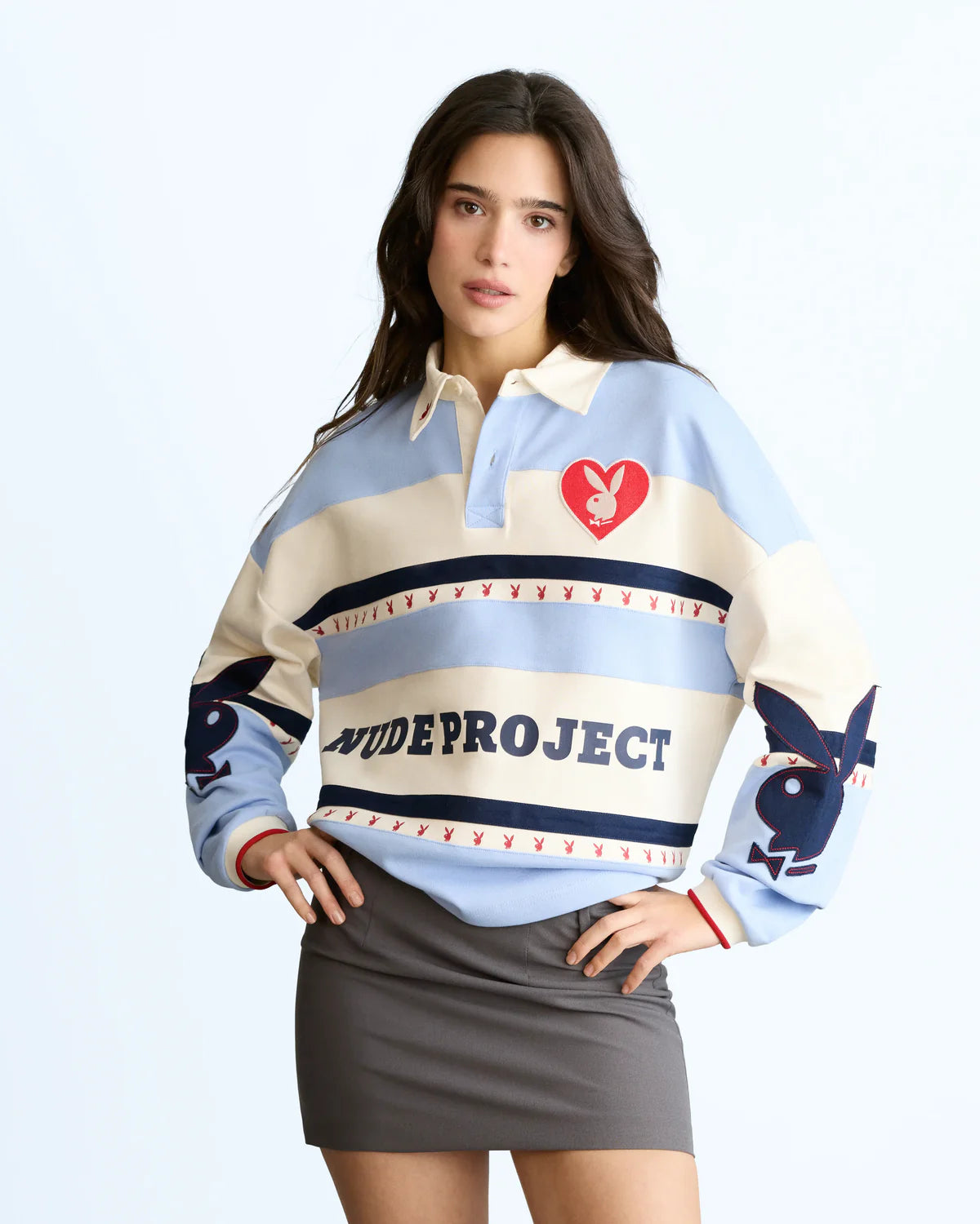 Playboy Rugby Polo Baby Blue