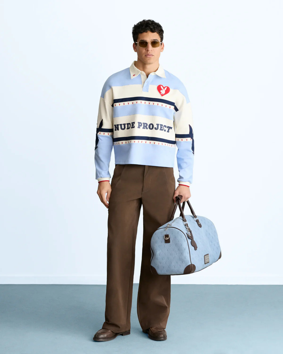 Playboy Rugby Polo Baby Blue