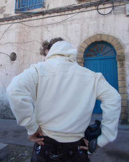 Marble Hoodie Marshmallow