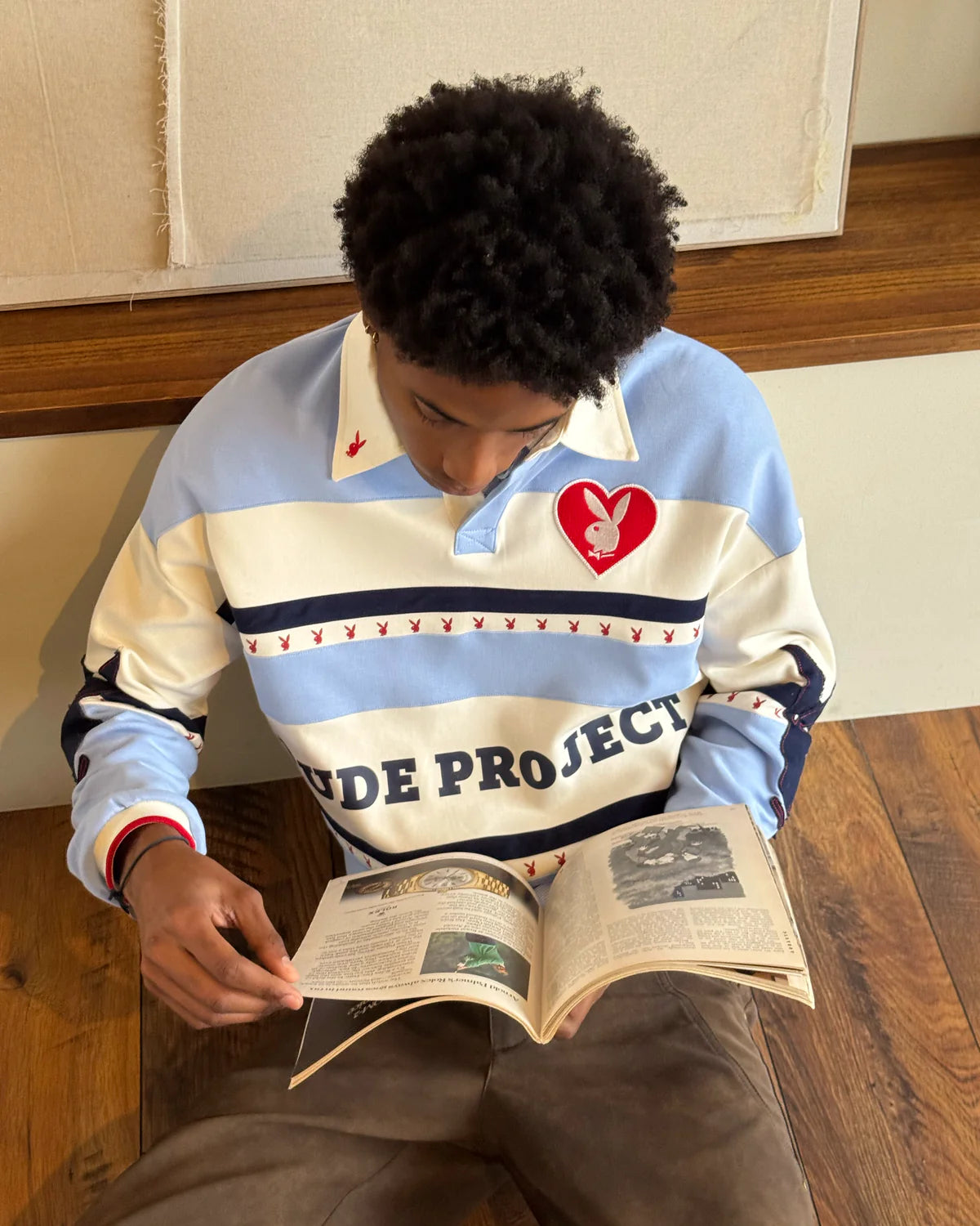 Playboy Rugby Polo Baby Blue